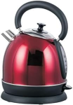 Dome Kettle - 1.8L Stainless Steel  (Red)