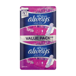 Always Ultra Sanitary Pads Platinum Long - 10 Pack