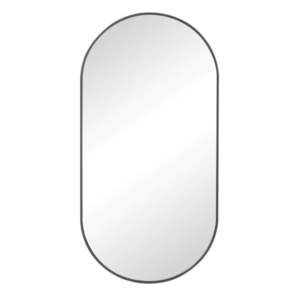 Black Frame Oval Mirror 50cm x 100cm
