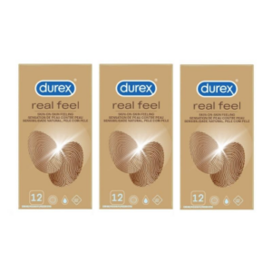 Durex Real Feel Condoms 12 Pack x3