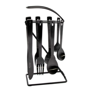 St. James Cutlery Daily 16 Piece Matte Black Hanging Set