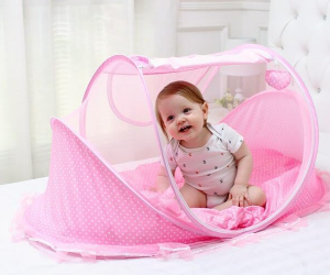 Mosquito Net Bed - Pink